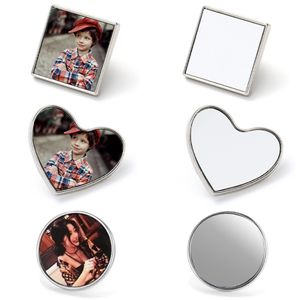 Sublimation Blank Pins DIY Button Abzeichen Thermische Wärmeübertragung Splitter Rohlinge für Handwerk Herstellung Metall Geschenk Abzeichen Anstecknadel FY2671 1225