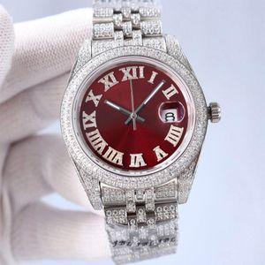 Diamentowe zegarek Męskie automatyczne zegarki mechaniczne Watchodoodporne 41 mm Sapphire Women Business Business zegarki z Diamond-Studded267k