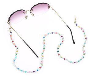 Mode Frauen Gläser Kette Weiße Perle Bunte Perlen Brillen Lanyard Anti Slip Sonnenbrille Strap Brillen Schnur Zubehör7822901