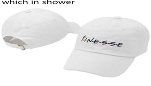 Które pod prysznicem Białe różowe czarne hafty haftowe Finesse Baseball Cap for Women Men Casual Curved Male Tad Hat Snapback Sun Hat Bone6184381