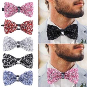 Papi papite per trapano per trapano glitter rhinestone bowtie ad angolo piatto costume accessorio cravatta fatta per lo smoklo griplo