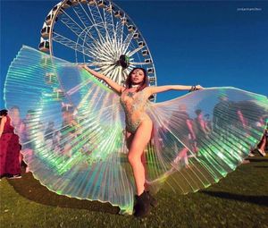 Szaliki Bling Transparent Shawls Kobiety seksowne taniec brzucha Płaszcz scena scena sceneria Shiny Butterfly Wings Costume Akcesoria 2893318