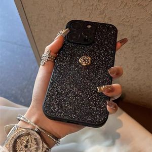 Black Full Star Gold Camellia Apple 15Promax Phone Case New Premium Sense Consult Complic