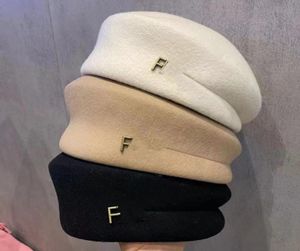 Women Designer Beret Letter Fashion Cashmere Wool Hat Beret Cap Lady Outdoor Travel Warm Winter Solid Color Vacation 3 Colors Bonn1237100