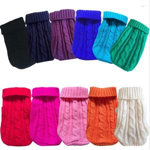 Hundebekleidung Winter Warmer Haustierpullover für Hunde Katzen Solide Katzenkleidung Welpe Dackel Shih Tzu Gota Pullover Kedi Kleidung Pull Chien