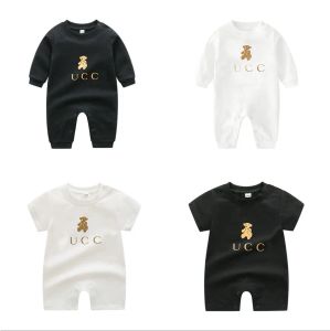 Çocuk Designer Babys Bodyshirt Yaz Erkek Kızlar Kısa kollu uzun kollu% 100 pamuklu kıyafetler 1-2 yaşında yenidoğan tulumları CSG2312254-8