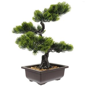 Dekorativa blommor falska växter dekor skrivbord söt faux inomhus konstgjorda för hem bonsai träd prydnad dekorera mini liten