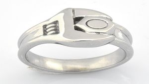 Maßgeschneiderter Edelstahl-Vintage-Schmuck für Herren oder Damen, Motorrad-Reparatur-Werkzeuge, Schraubenschlüssel, Schraubenschlüssel, Biker-Ring, FSR13W975635933