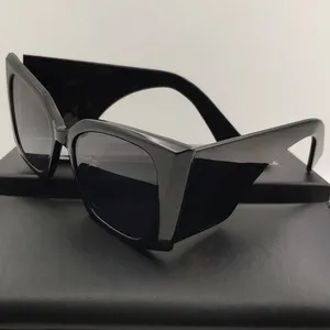 Óculos de sol Venda Big Frame Acetato Black Fashion Brand Designer Vintage Fancy Square grande para mulheres óculos de sol UV400