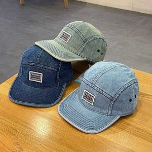 Ball Caps Vintage Düz Mühürlü Denim Beyzbol Kapakları Erkek Kadınlar Harajuku Snapback Cap Fashion Street Giyim 5 Panel Kaykay Şapka Casquette Gorra J231223