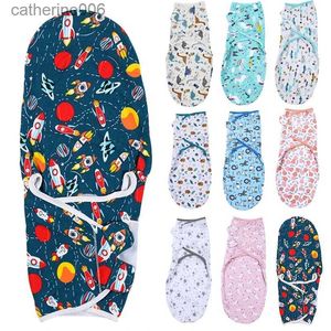 Sacos de dormir Novo saco de dormir para bebês recém-nascidos Swaddle Up Envelope Cocoon Wrap Swaddle macio e confortável 100% algodão saco de dormir cobertores para bebêsL231225