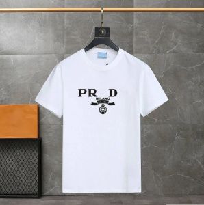 Pra top T-shirt da uomo firmata all'ingrosso Etichette ricamate di qualità a maniche corte moda uomo e donna T-shirt corta coppia modelli in cotone Uomo di lusso vestiti Hip Hop