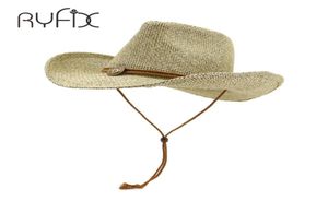 Chapéu de sol para homens e mulheres039s chapéus de verão personalizados chapéu de palha de cowboy ocidental chapéu de praia HA18 2204073848116