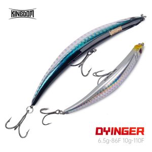 Kingdom toppvatten flytande penna fiske lockar Jerkbaits 110mm/10g 86mm/6,5 g konstgjorda wobbles hårda betar som fiskar efter havsbas 231225