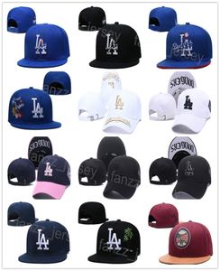 Regulowane czapki dorosłych Zewnętrzne czapki na zewnątrz Słoneczni Snapback Baseball Hat Sports Team Black Blue Grey White Cody Cody Bellinger Max M9760971