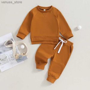 Clothing Sets Toddler Baby Boys Fall Outfits Long Sleeve Split Hem Sweatshirt Tops Pocket Pants Kid Clothes Sets