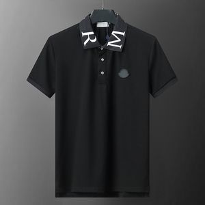 Erkek Polos Tees Sıraslı Kavacı Kısa Kollu Çizgili Üst Nakış Dekorasyon Tasarımcısı T-Shirt Gelişmiş Moda Polos Tişörtleri