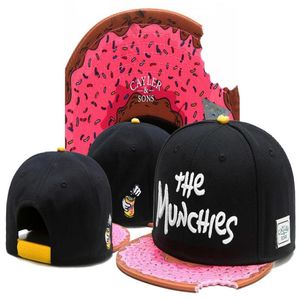 Pembe Munchies Açılı Hip Hop Beyzbol Kapakları Eksikliği Erkekler İçin Snapback Şapkalar Kadın Kemik Kapağı Snap Snap Casquette8890293