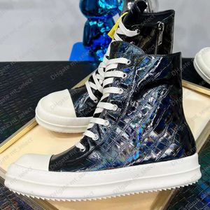 Große Größe Männer Stiefeletten Holographische Farbe Obermaterial Gute Qualität High Top Fashion Sneakers Männer Lace Up Flache Schuhe