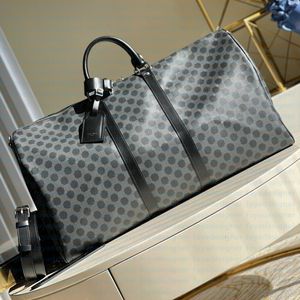 New Hot Designer Duffle Men and Women 45cm 50cm Fashion Large Capacity Classic Printed Coated Canvas Leather Travel Boarding Bag Handbag