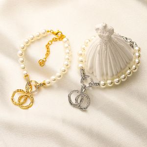 Bracelets de créateurs pour femme, chaîne en perles, bijoux en cuivre plaqué or 18 carats, ne se décolore jamais, manchette avec boîte et tampon, taille 18 + 5cm