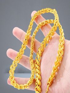 heavy Men039s Thai chain of blessing 24k gold plated necklace Chains NJGN056 fashion wedding gift men yellow gold plate chain n9743308