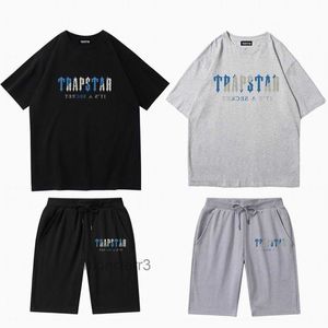 Trapstar Short Set T Shirt Pants Man S Casual Classic Fit Drawstring Summer Beach Shorts With Elastic midj och fickor Mens Designer Basket Pant Q6DC