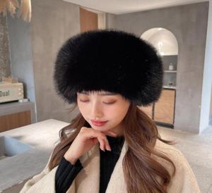 Beanieskull Caps冬の温かい帽子弾性イヤーマフEarmuffぬいぐるみフェイクファーヘッドバンド女性太い暖かい爆撃機カジュアル空のトップBeani4405877