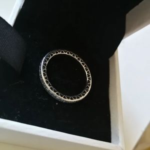 Real 925 스털링 실버 CZ 다이아몬드 반지 원래 상자 맞추기 웨딩 반지 약혼 보석 여성