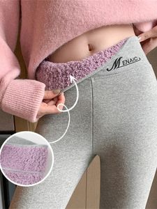 Kvinnors sexiga vinter leggings termiska underkläder sammet bantning tight fleece byxor sträcker tjocka varma ben för kläder kvinnor 231225