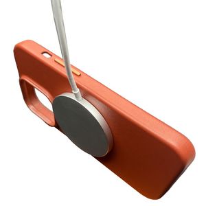 Lyxiga PU-läderfodral för iPhone 15 14 och 13 12 Magsafe-kompatibelt och släppskydd i en elegant design förpackad med omsorg i en detaljhandelslåda