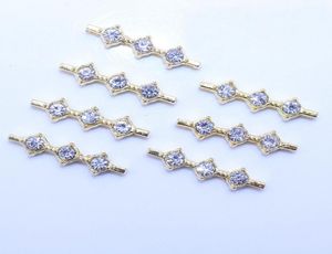 Gold 4row Diamond Necklace Bracelet Connector DIY Connectors Jewelry Accessories1273174