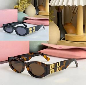 Fashion Miu sunglasses designer oval frame luxury sunglasses women's anti-radiation UV400 personality men's retro glasses plate high grade high value