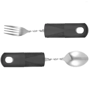 Forks Bendable Fork And Spoon Indoor Adaptive Utensils Tremble Proof Convenient Disabled Elderly Tableware Tool