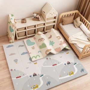 XPE Folding Crawling Mats Cartoon Double-Sided Baby Climbing Mats Thighted Baby and Children's Play Mats Home Folding Mats 231225