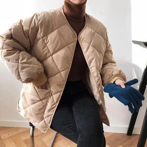 Jackets Herbst Winter Warm Parkas gesteppte Jackets Schichten gepolstert Frauen übergroß