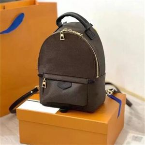 Wysokiej jakości klasyczny Palm Springs skórzane mini plecaki mężczyźni mężczyźni designerskie torebki szkolne torebki lady ramię crossbody Travel198n