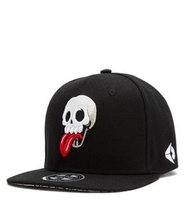 Шариковые кепки в стиле хип-хоп с защелкой на спине, кепка для подростков, регулируемая застежка с плоскими полями, летняя мужская бейсбольная кепка с черепом9734464