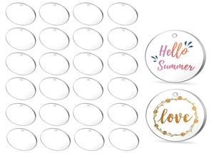 50st Clear Keychains for, Acrylic Transparenta Circle Discs Acrylic Blanks Keychain Bulk för DIY Keychain, Crafting4465654