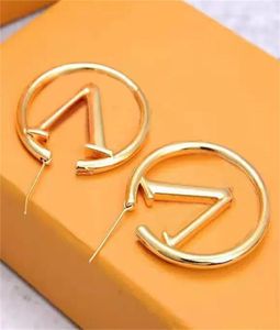 Luxury Designer Women Ear Ring Fashion Gold Earring For Womens smycken Classic Letter Hoop Earrings Party Wedding Lady Gift1324345