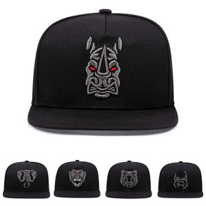 Caps de bola Novo boné de beisebol de moda Men cool hip hop taps adultos personalizados padrões de animais bordados anapback hats homens mulheres gorra hat j231223