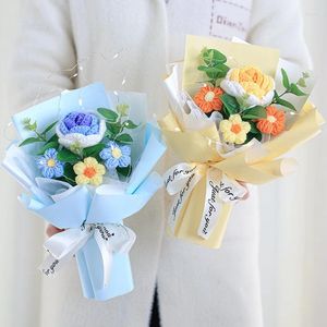 装飾的な花ミルク綿綿人工クロシュの花手織りパフディーギフトバースデーマザーバレンタインデークリスマスプレゼント