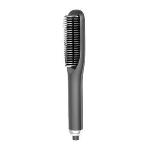 Portable Hair Straightener Brush Comb Dry and Wet Use 30S Fast Heating Straightening Curling Automatic Shutdown 231225