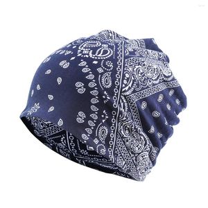 Berets Winter Paisley Muster Baggy Beanie Hut für Männer Frauen schlampig Skifahren warme Kappe Hip Hop Chemo dünner Turban