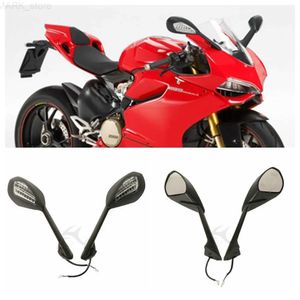 Motorcykelbelysning MOTORCYCLE LED Turn Signal Bakvy Mirror Sidspeglar för Ducati 1199 Panigale S R 12 12-14 899 Panigale 14-15L231225