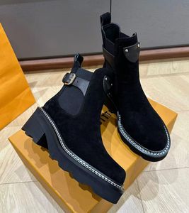 Zima luksusowa marka Beaubourg Boots Black Brown Cielak skórzany platforma komfortowa botki martin eleganckie zniżki spacery EU35-43