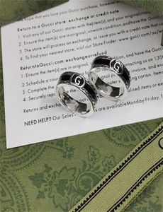 СКИДКА 10 2023 Ювелирные изделия, новое двойное переплетенное эмалевое кольцо с черным клеем, с которого капает клей, модное, универсальное для мужчин и женщин2720755