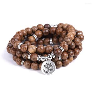 Strand Buddhist 108 pärlor armband Meditation Rosary trä unik bön pärlstav kvinnor män lyckliga armband braciali