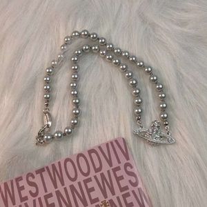 Designer Viviene Westwood New Viviennewestwood Empress Dowager Xfashion Network Red Planet Pearl Collar Chain172