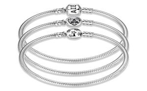 925 Srebrne bransoletki dla kobiet w okrągłym kształcie łańcucha mody Akcesoria biżuterii Matki Walentynkowe prezent6755383